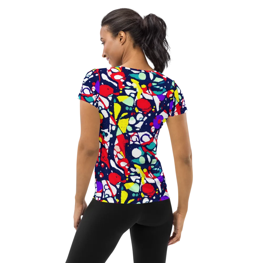 Prism Rumble on Women's Athletic T-Shirt — Back