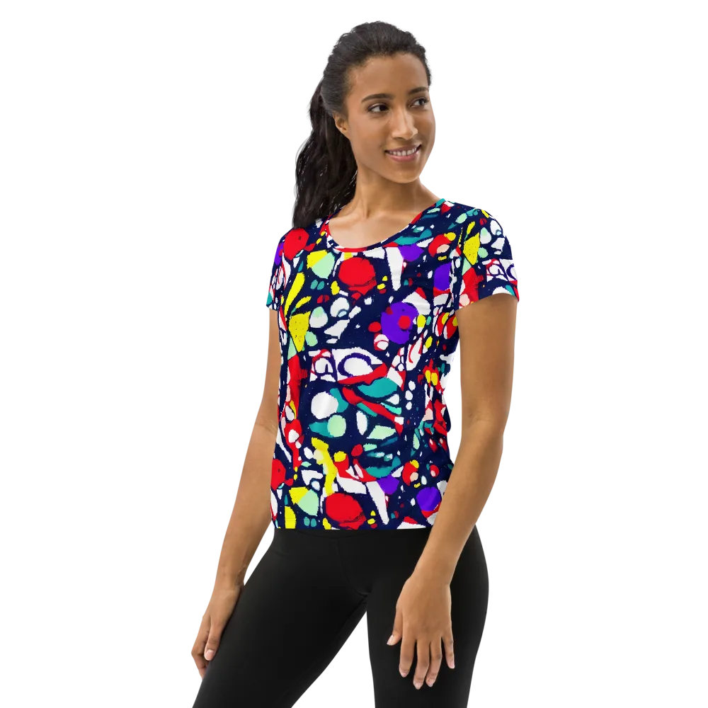 Prism Rumble on Women's Athletic T-Shirt — Left