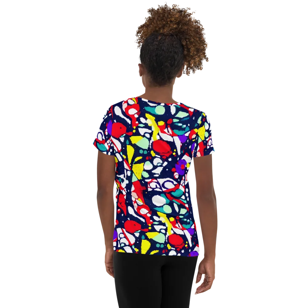 Prism Rumble on Women's Athletic T-Shirt — Back