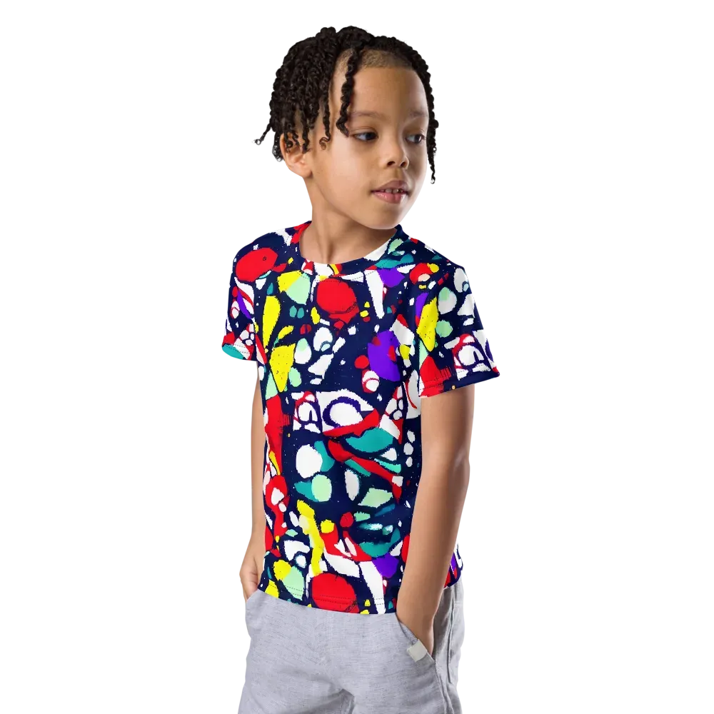 Prism Rumble on Kids Crew Neck T-Shirt — Left Front
