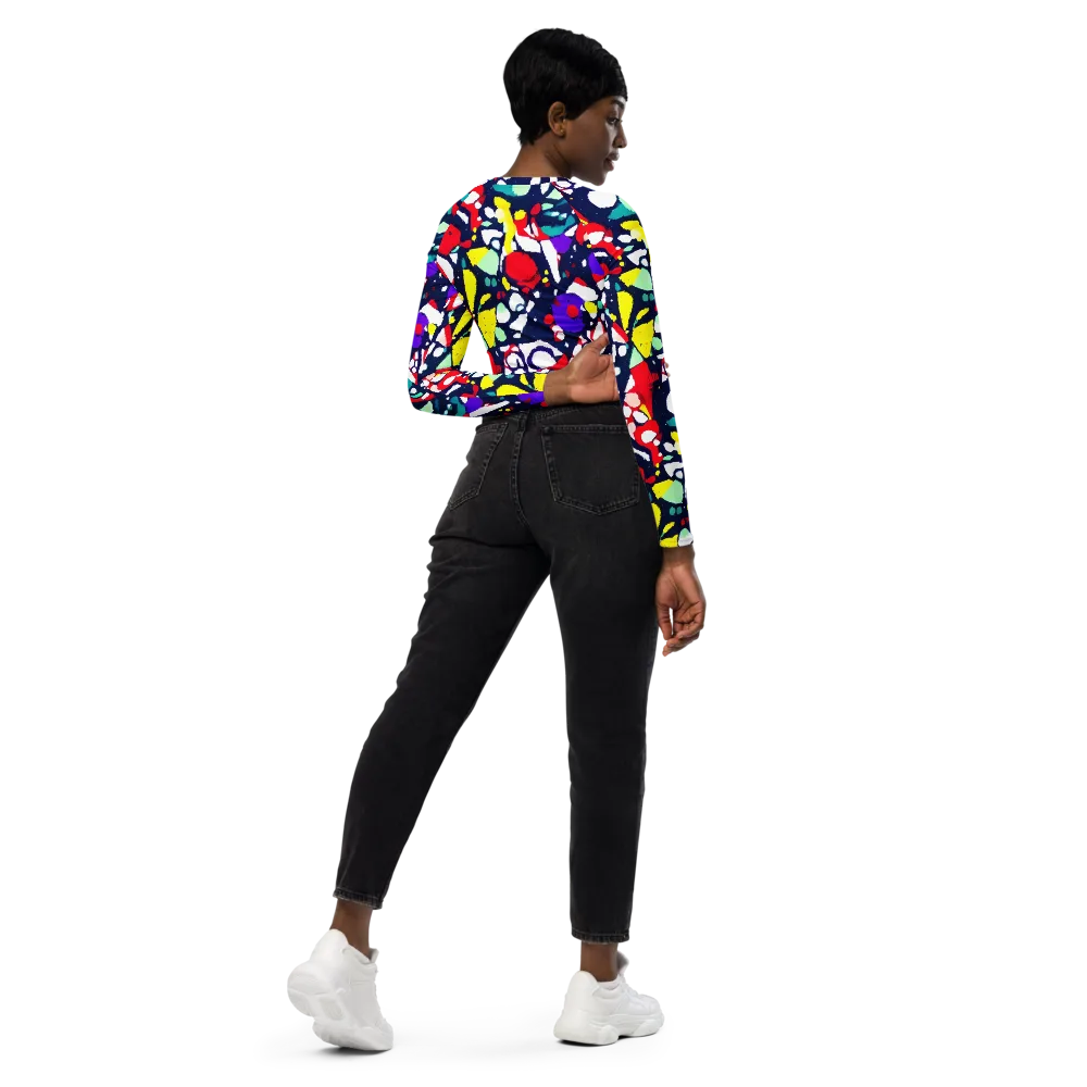 Prism Rumble on Long Sleeve Crop Top — Right Back