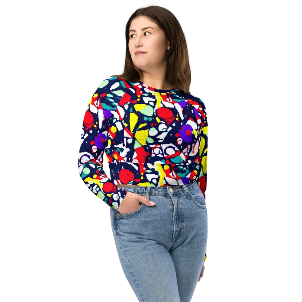 Prism Rumble on Long Sleeve Crop Top — Front