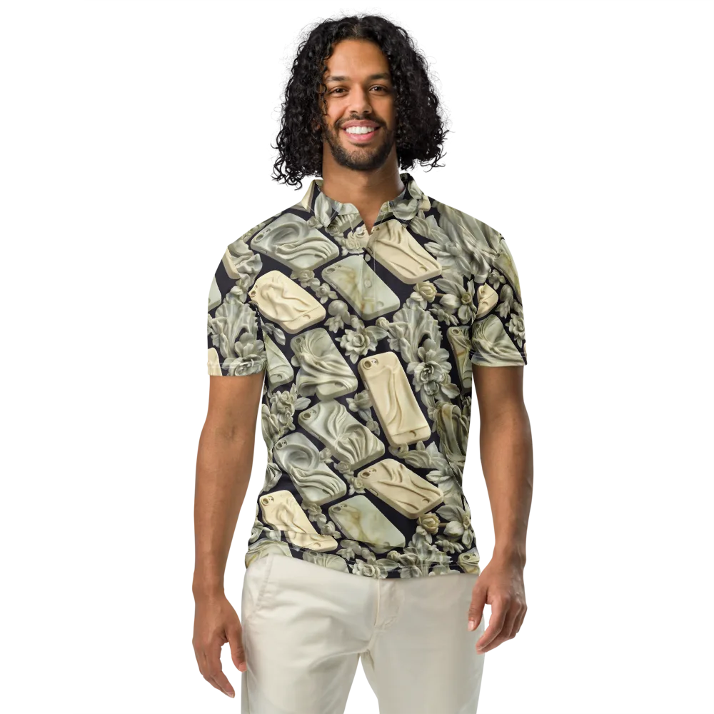 Ivory Icon on Men's Slim Fit Polo Shirt — Front