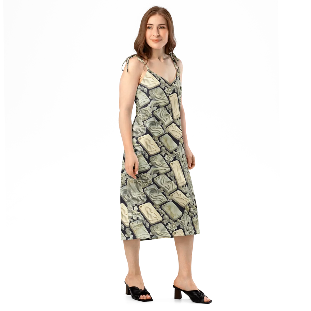 Ivory Icon on Slip Dress — Right Front
