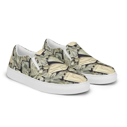 Ivory Icon on a Men's Slip-On Canvas Shoes