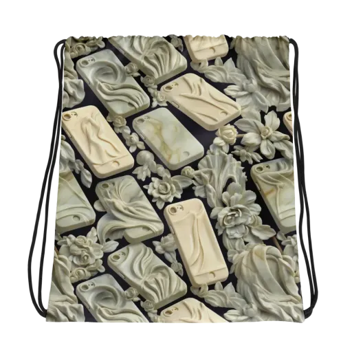 Ivory Icon on a Drawstring Bag