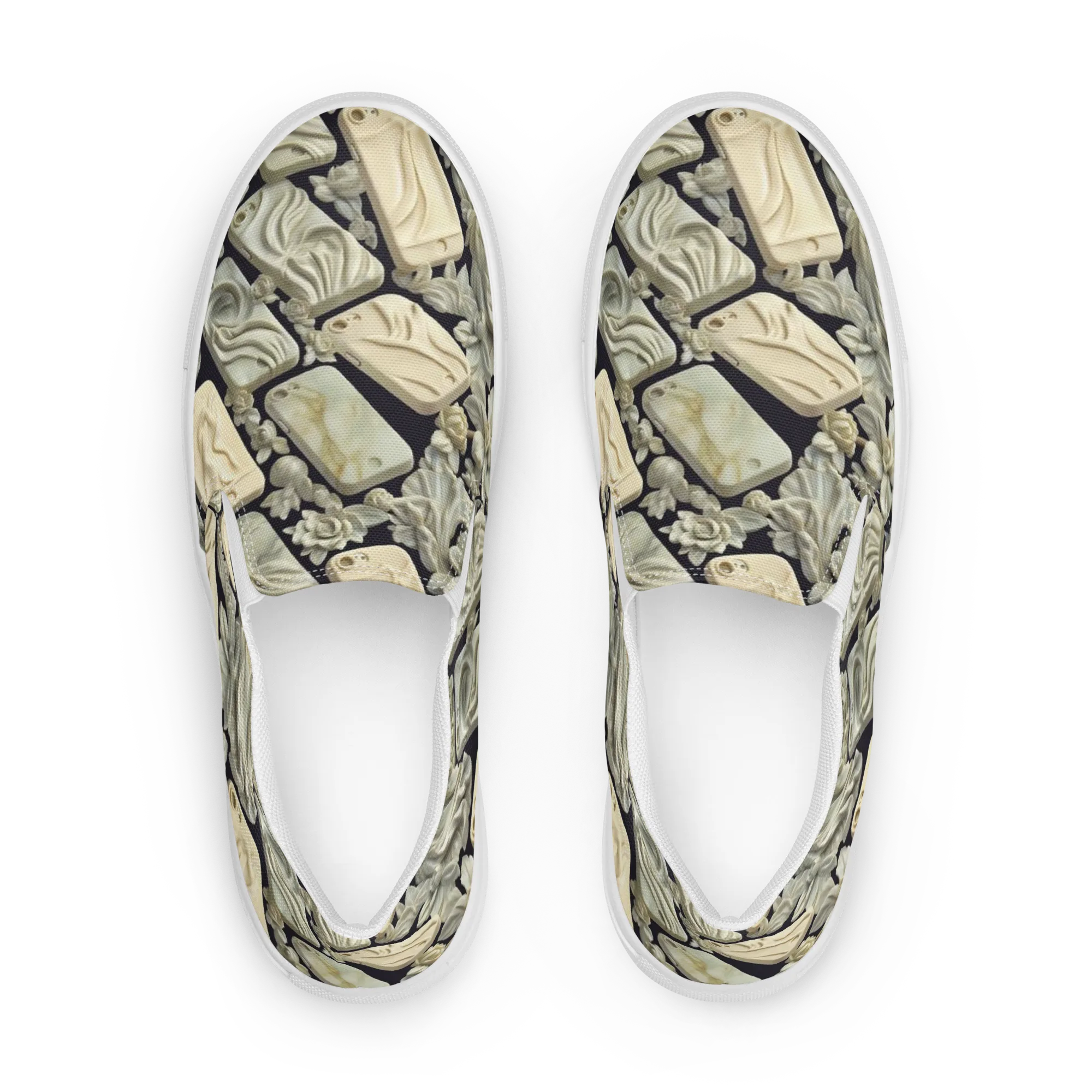 Ivory Icon on Women's Slip-On Canvas Shoes — Front