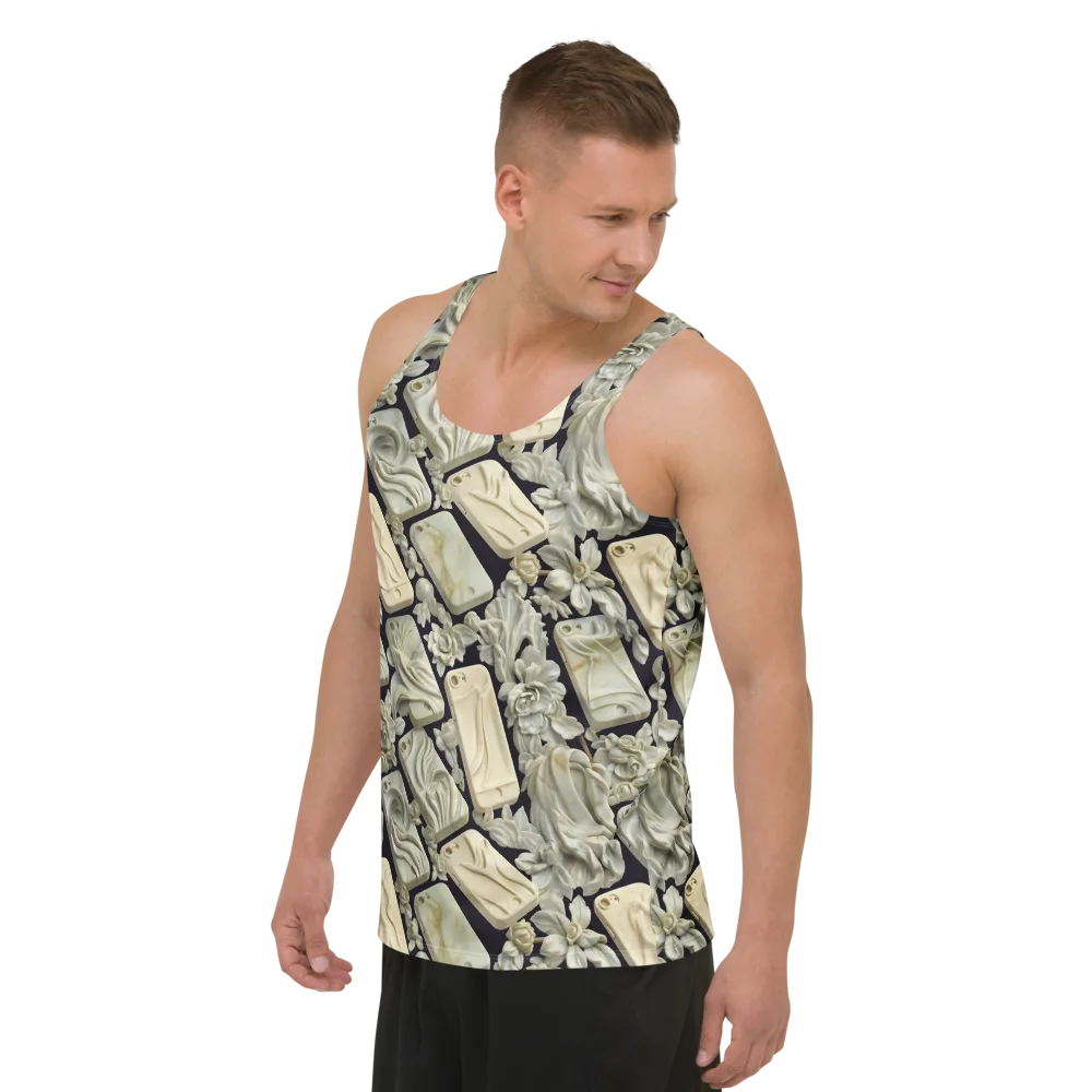 Ivory Icon on Men's Tank Top — Left Front