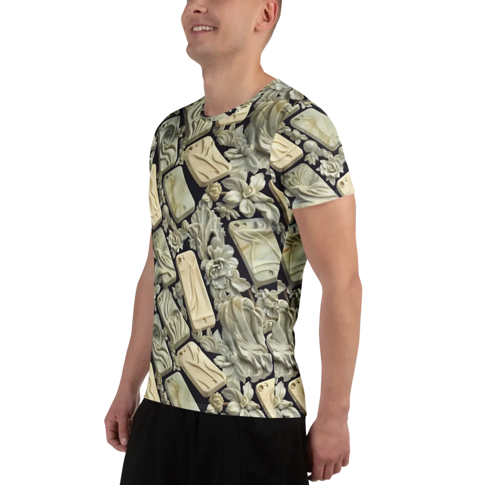 Ivory Icon on Men's Athletic T-Shirt — Left