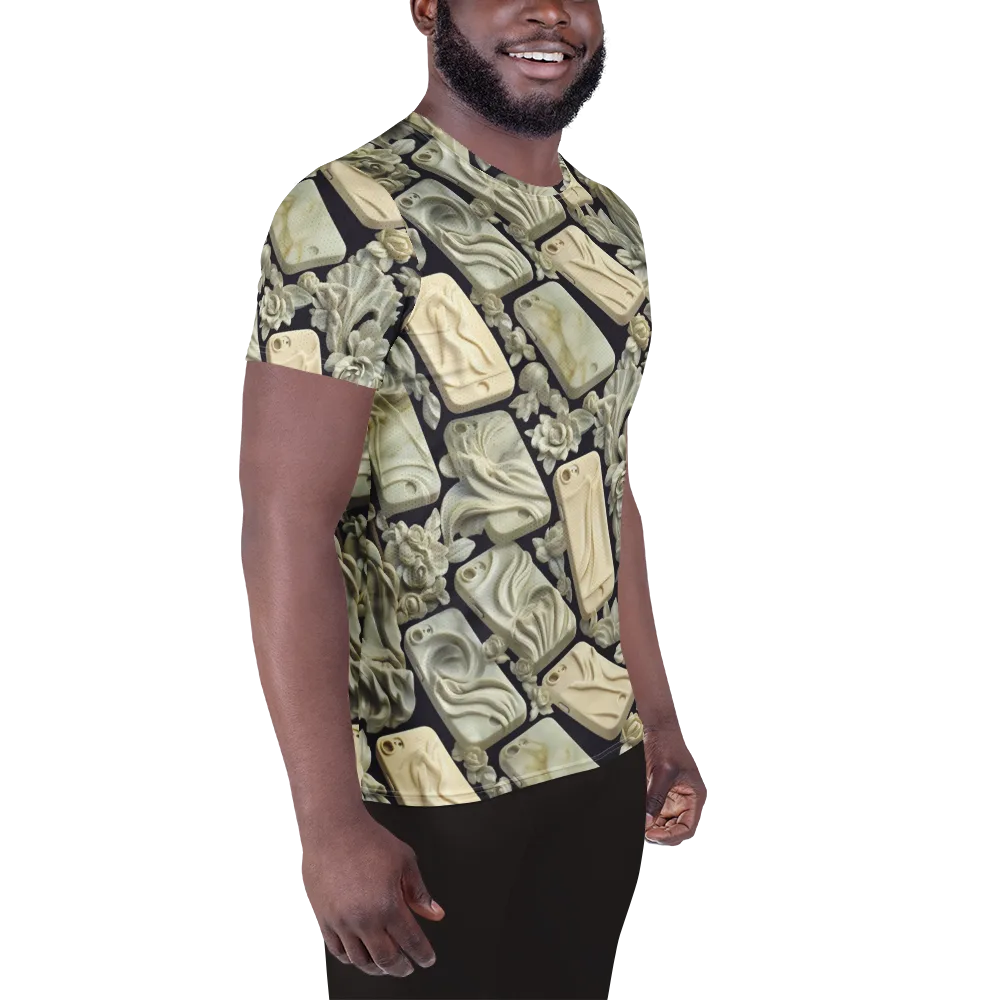 Ivory Icon on Men's Athletic T-Shirt — Right