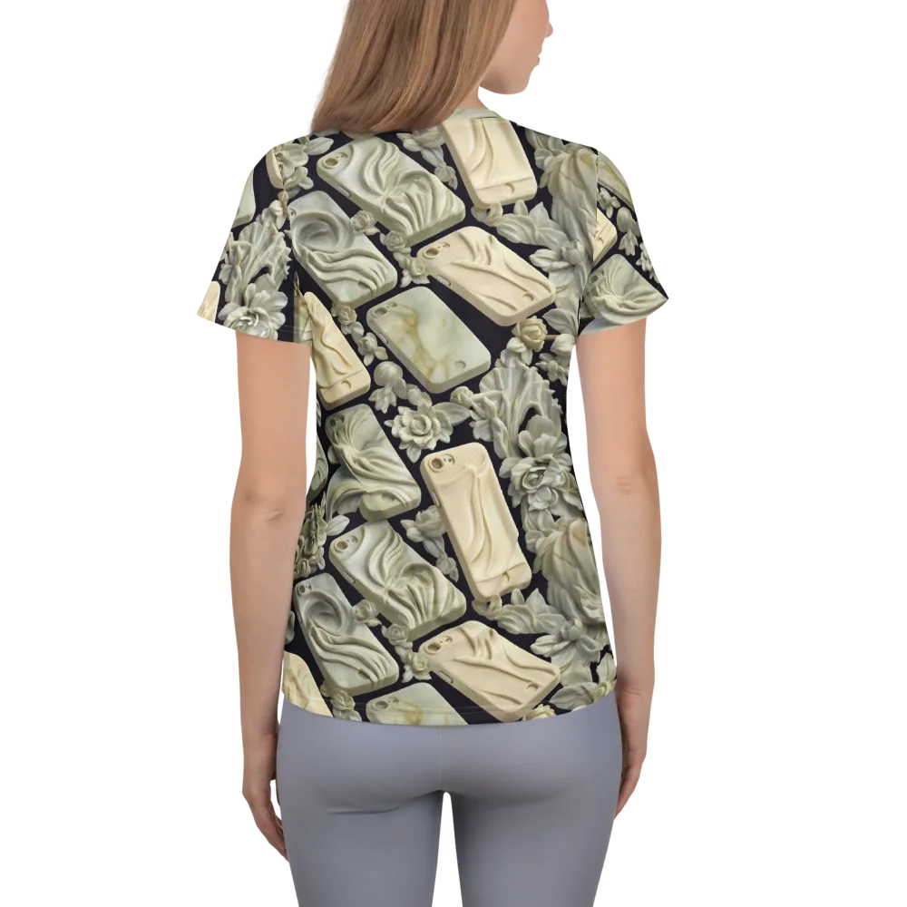Ivory Icon on Women's Athletic T-Shirt — Back