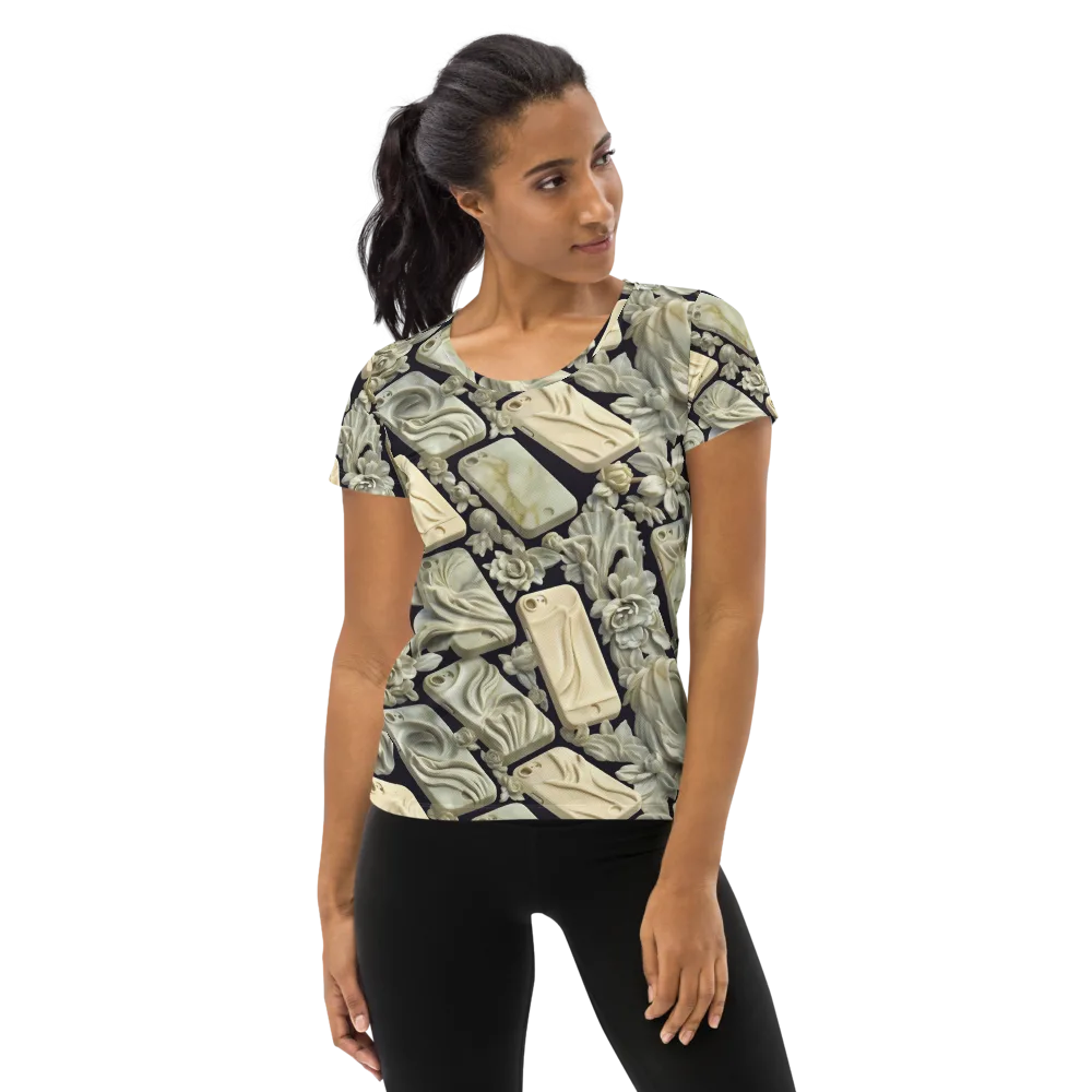 Ivory Icon on Women's Athletic T-Shirt — Front