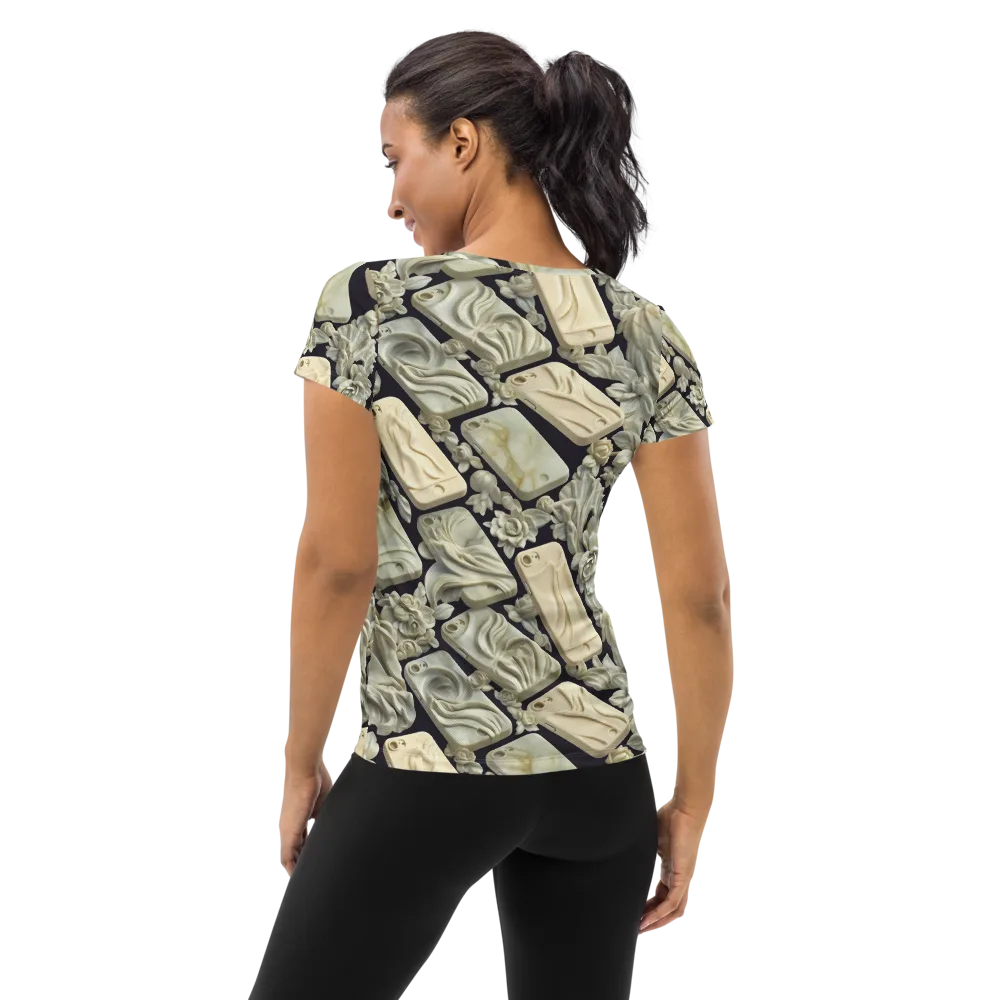 Ivory Icon on Women's Athletic T-Shirt — Back