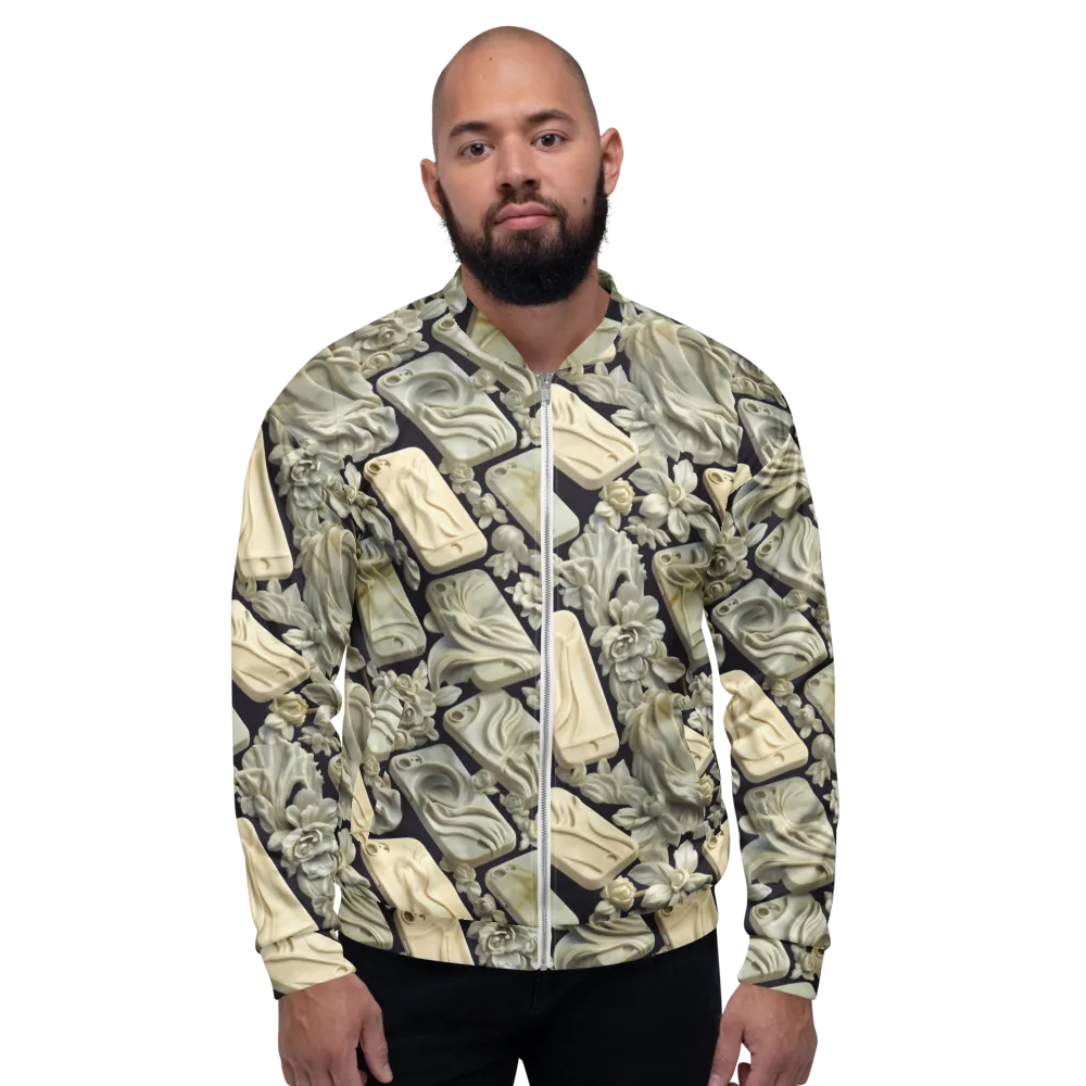 Ivory Icon on Bomber Jacket — Front
