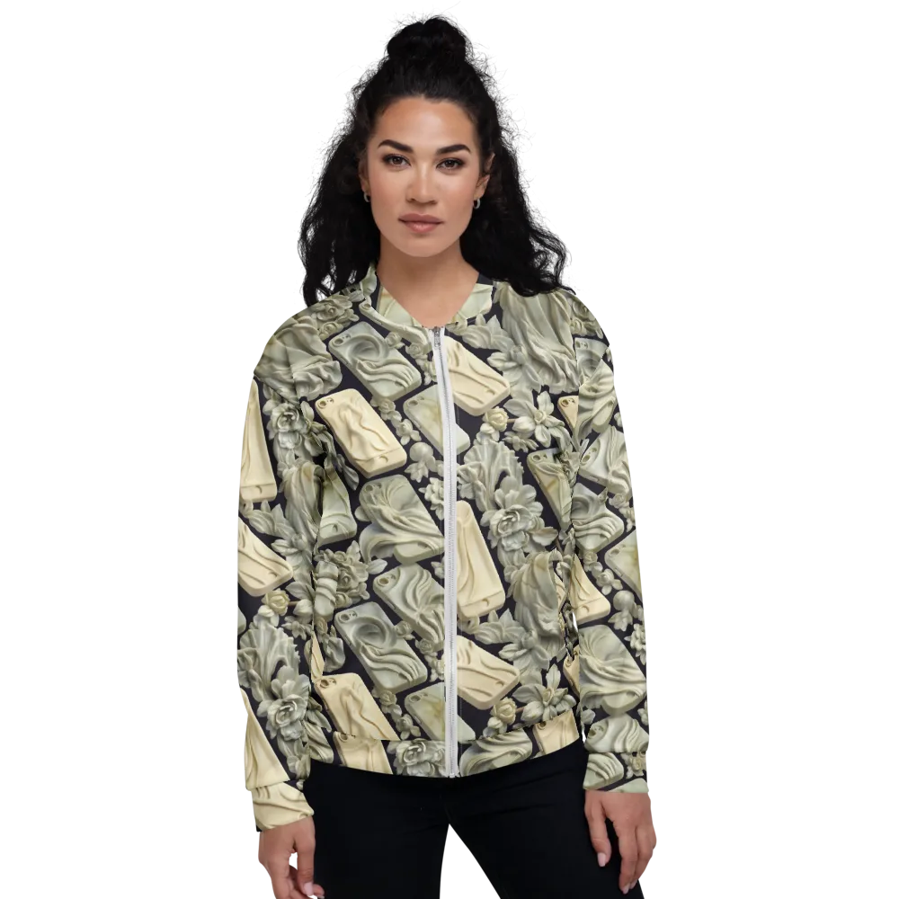 Ivory Icon on Bomber Jacket — Front