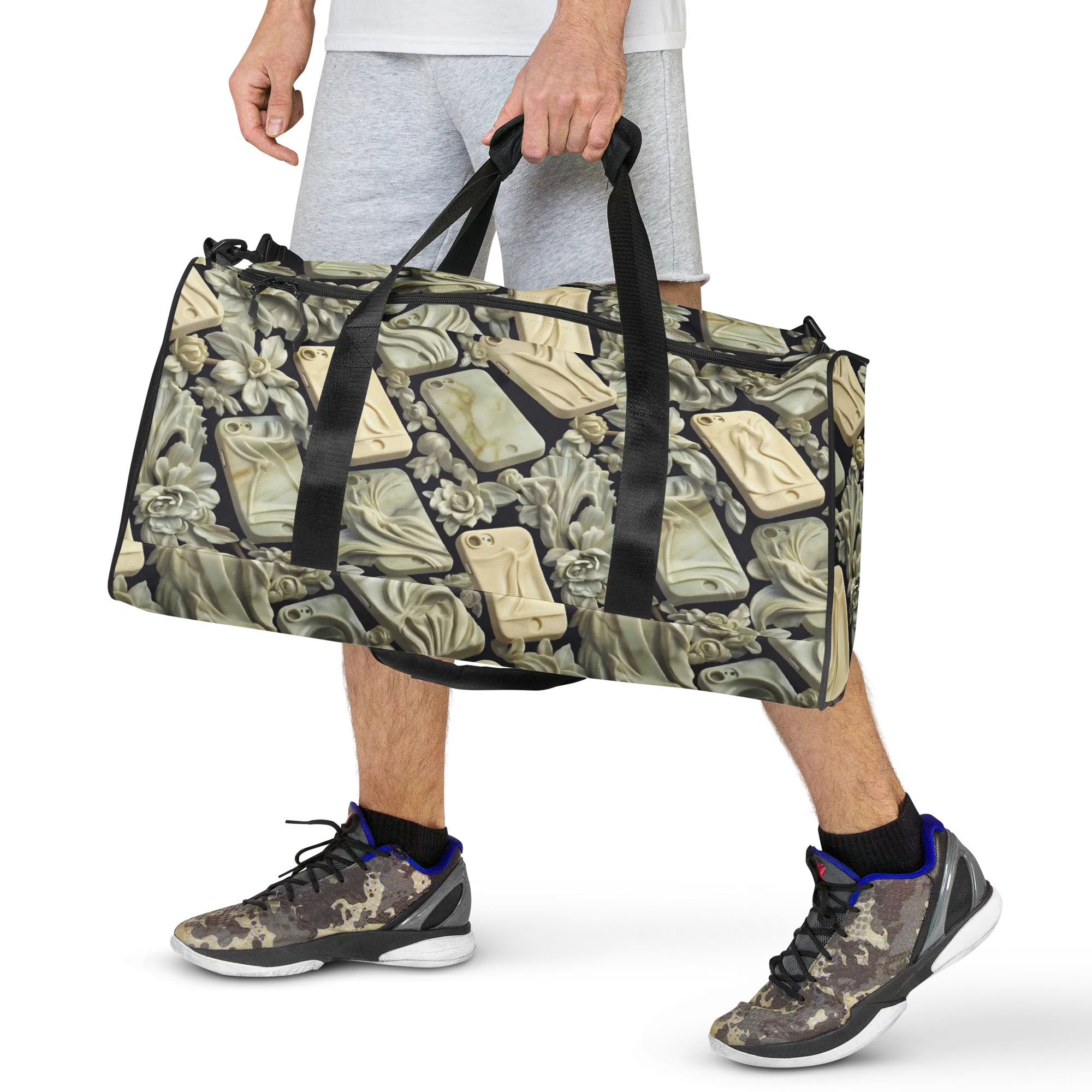 Ivory Icon on Duffle Bag — Front