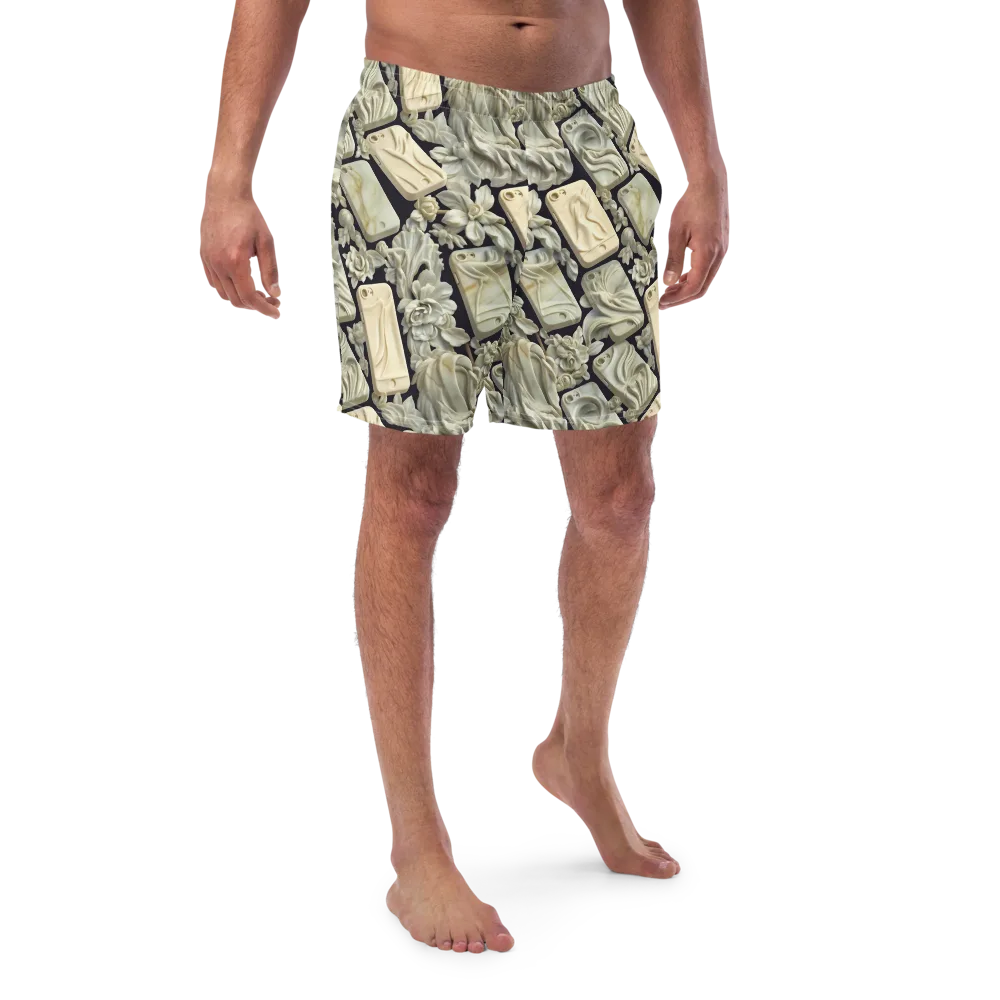 Ivory Icon on Swim Trunks — Front
