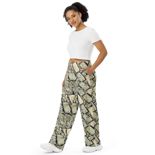 Ivory Icon on a Wide-Leg Pants
