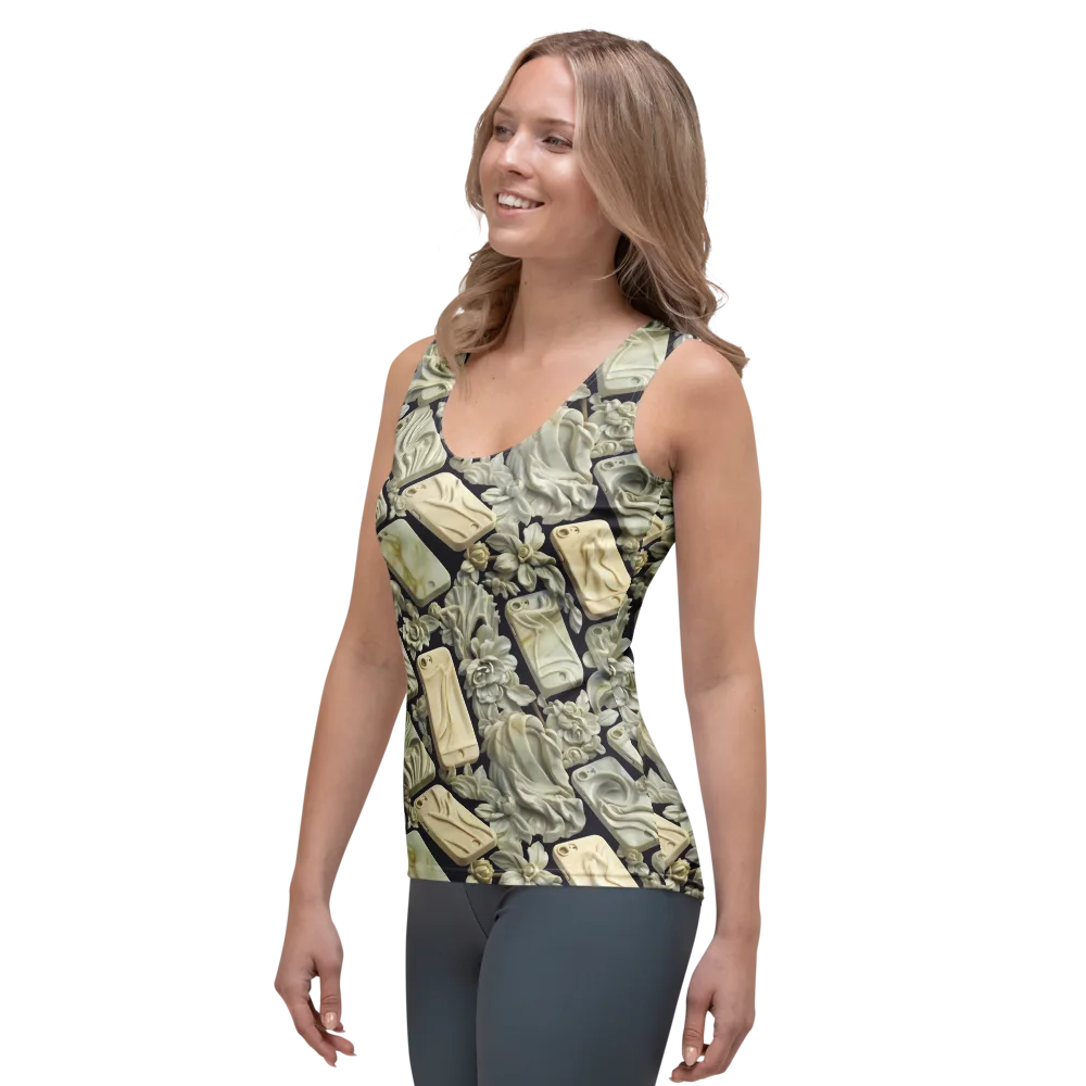 Ivory Icon on Women's Tank Top — Left Front