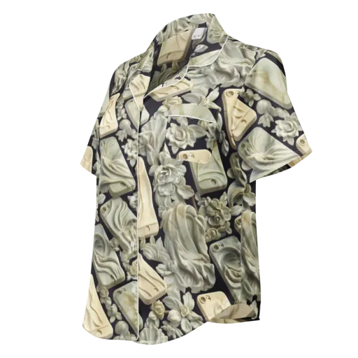 Ivory Icon on a Women's Short Sleeve Pajama Top