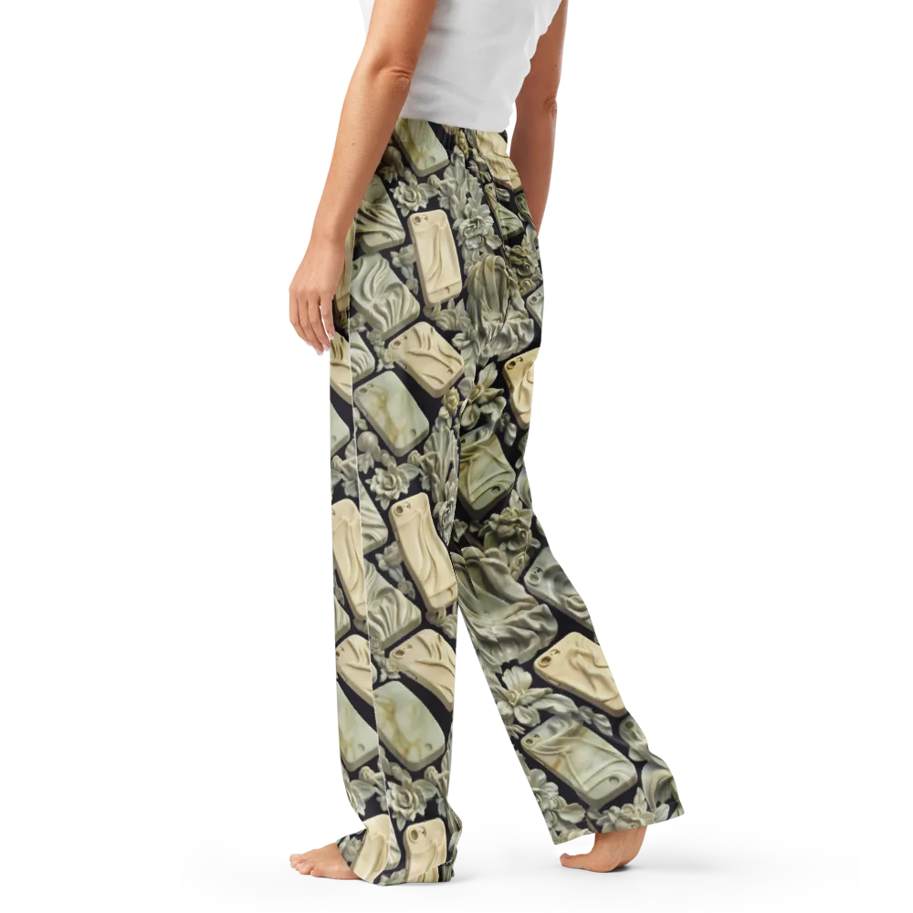 Ivory Icon on Women's Pajama Pants — Left