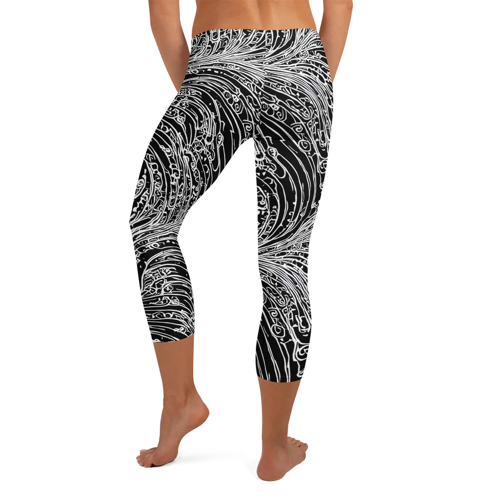 Stellar Tsunami on Capri Leggings — Back