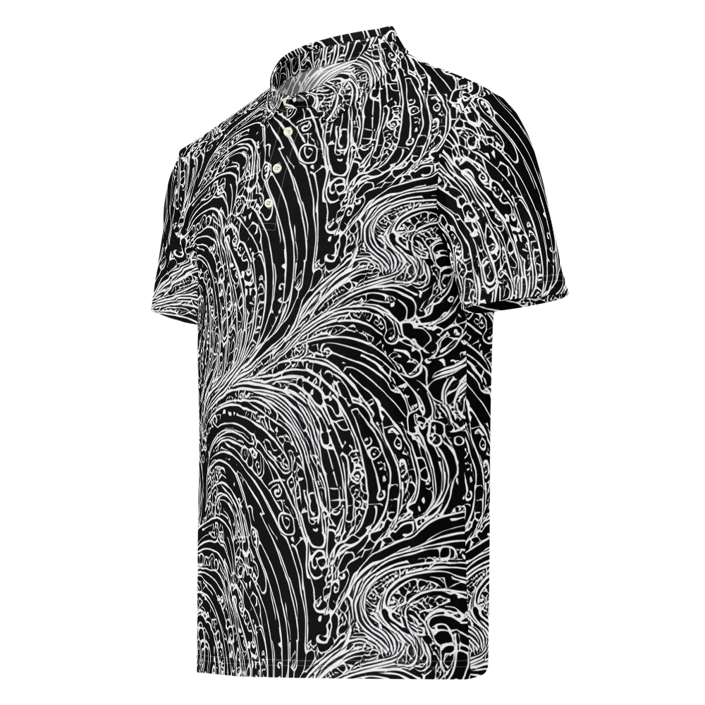 Stellar Tsunami on Men's Slim Fit Polo Shirt — Left Front