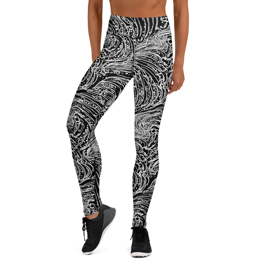 Stellar Tsunami on Yoga Leggings — Front