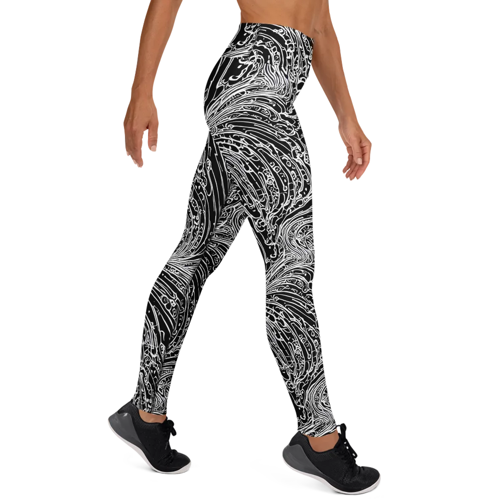 Stellar Tsunami on Yoga Leggings — Right