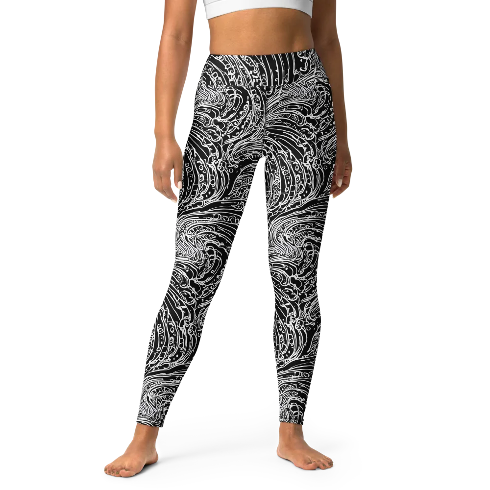 Stellar Tsunami on Yoga Leggings — Front