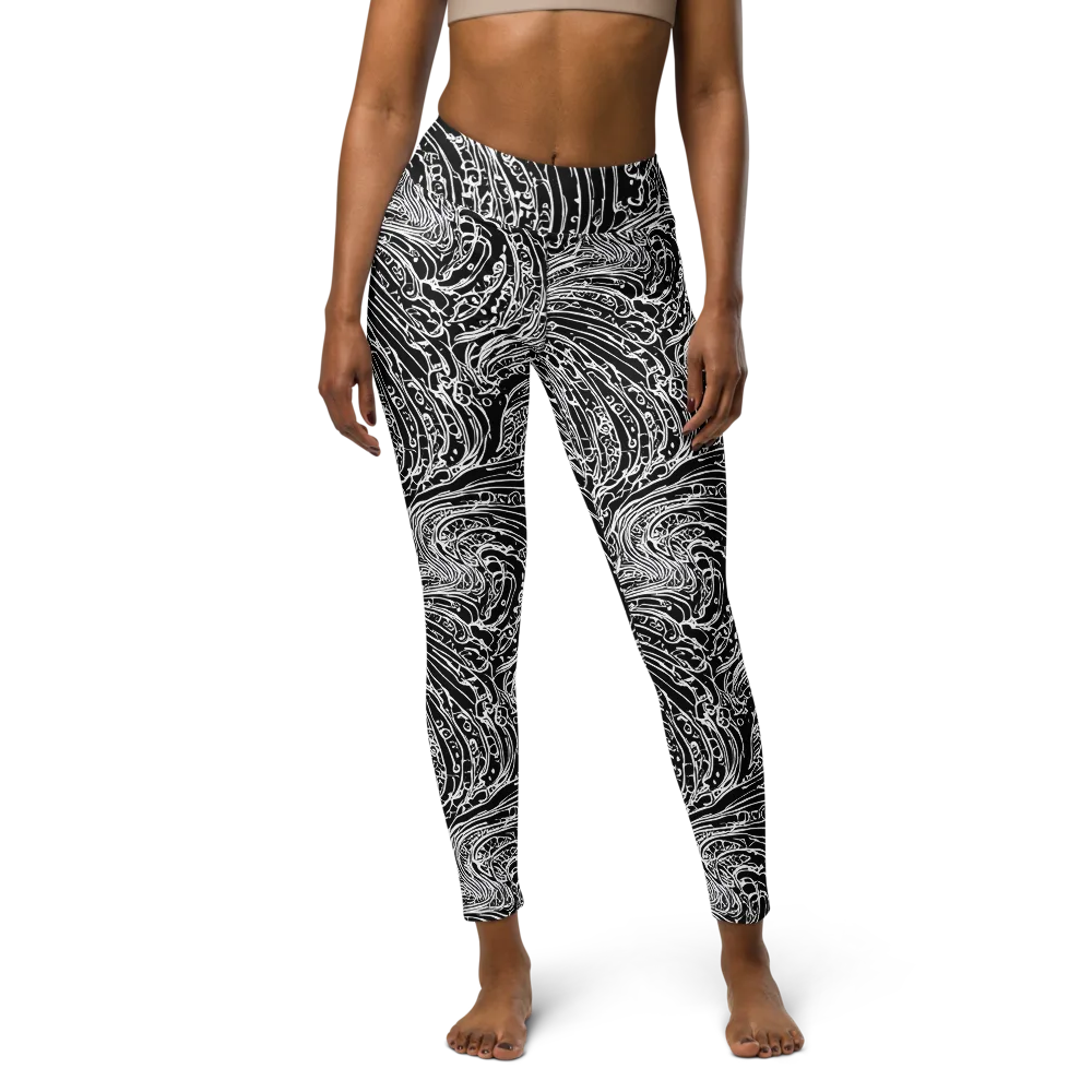 Stellar Tsunami on Yoga Leggings — Front
