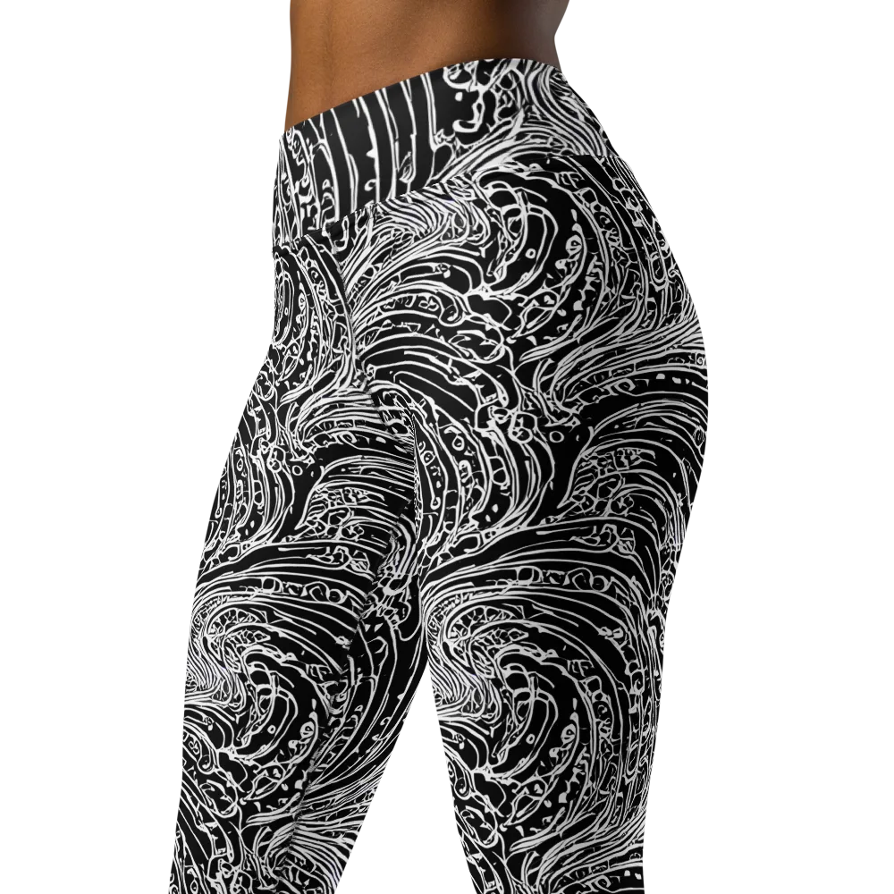 Stellar Tsunami on Yoga Leggings — Left Front