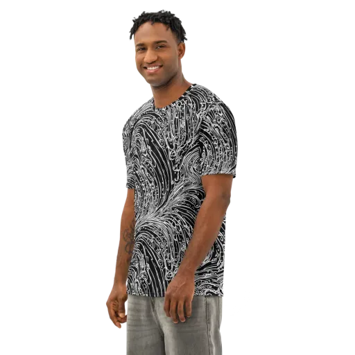 Stellar Tsunami on a Men's Cotton Crew Neck T-Shirt
