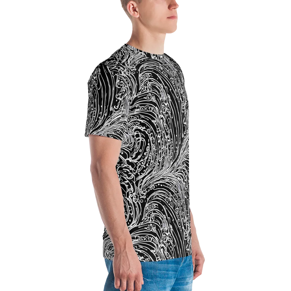 Stellar Tsunami on Men's Crew Neck T-Shirt — Right
