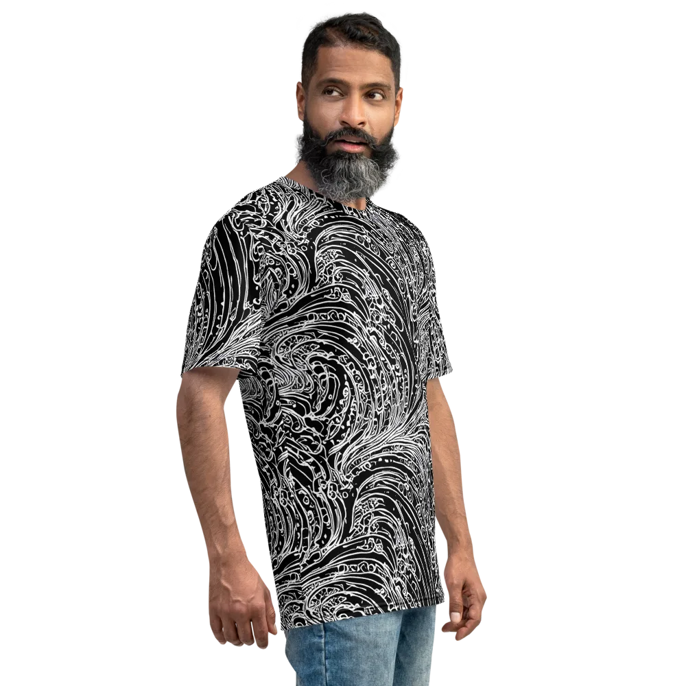 Stellar Tsunami on Men's Crew Neck T-Shirt — Right