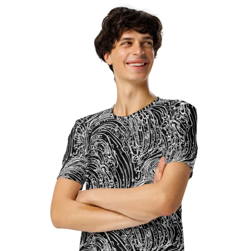 Stellar Tsunami on a Men's Crew Neck T-Shirt