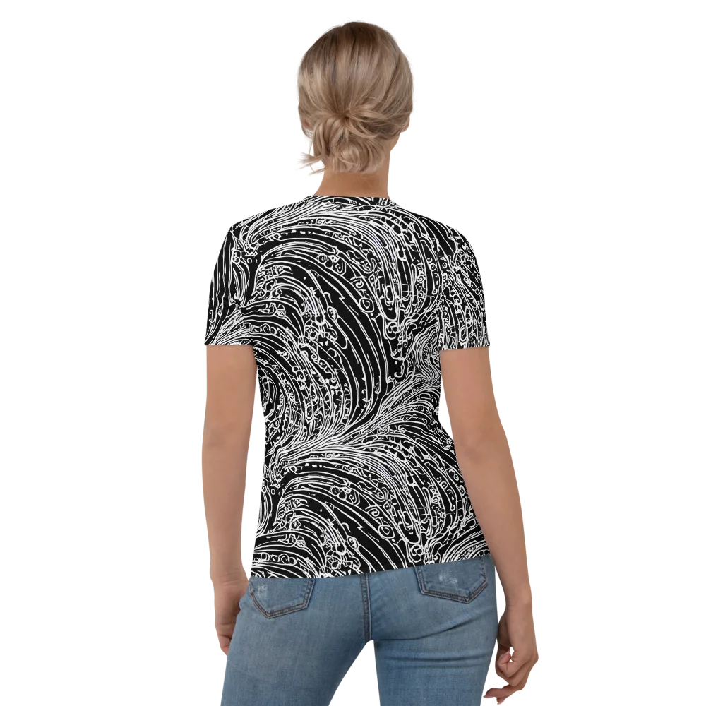 Stellar Tsunami on Women's Crew Neck T-Shirt — Back
