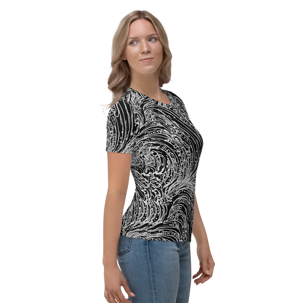 Stellar Tsunami on Women's Crew Neck T-Shirt — Right