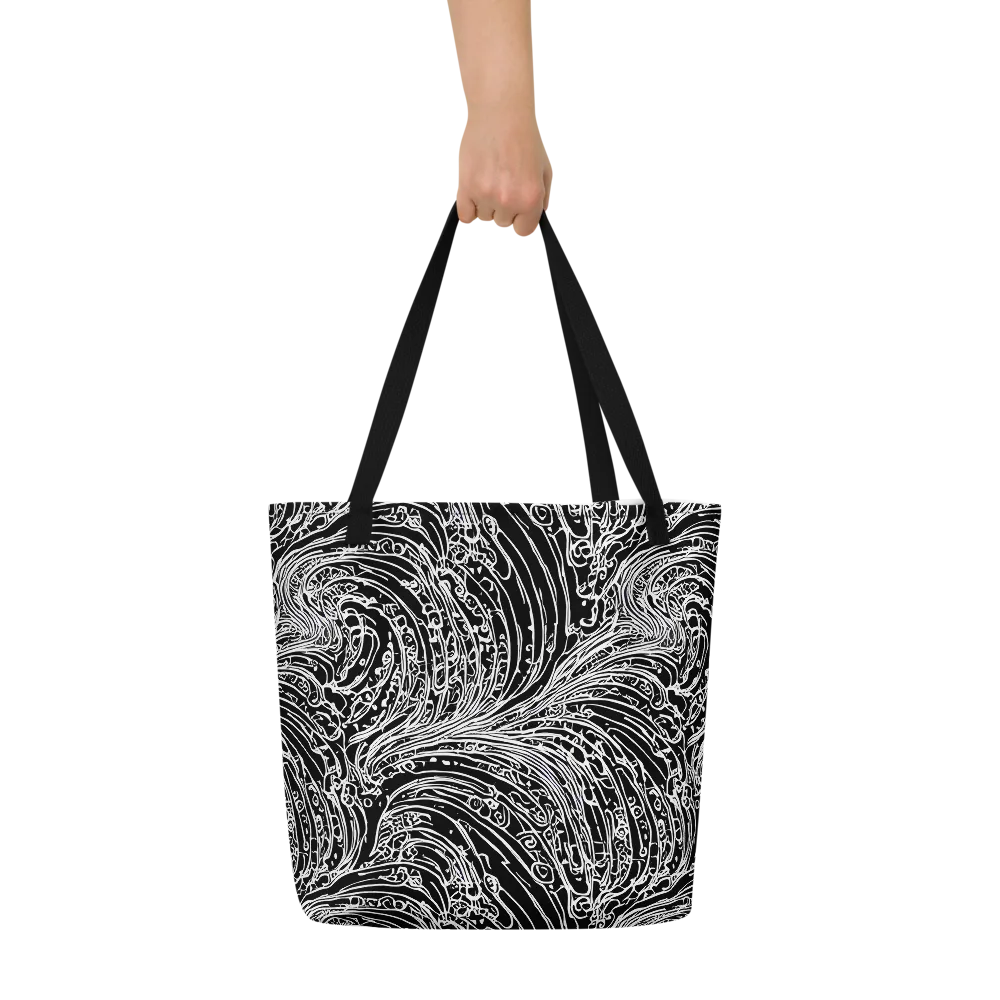 Stellar Tsunami on Large Tote Bag W/ Pocket — Front