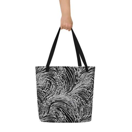 Stellar Tsunami on a Large Tote Bag W/ Pocket