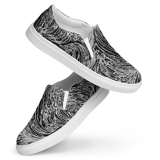 Stellar Tsunami on a Women's Slip-On Canvas Shoes