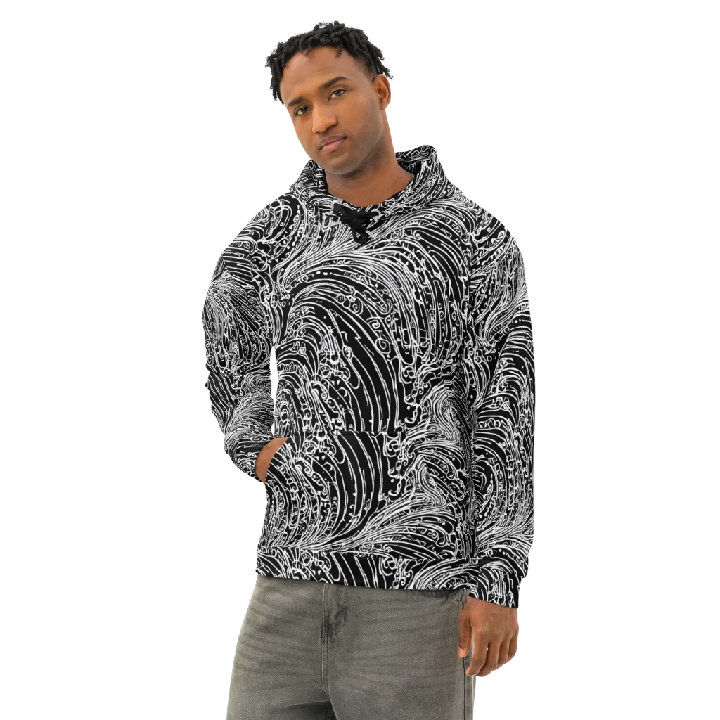 Stellar Tsunami on Cotton Hoodie — Left Front