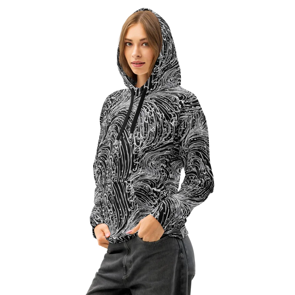 Stellar Tsunami on Cotton Hoodie — Left Front