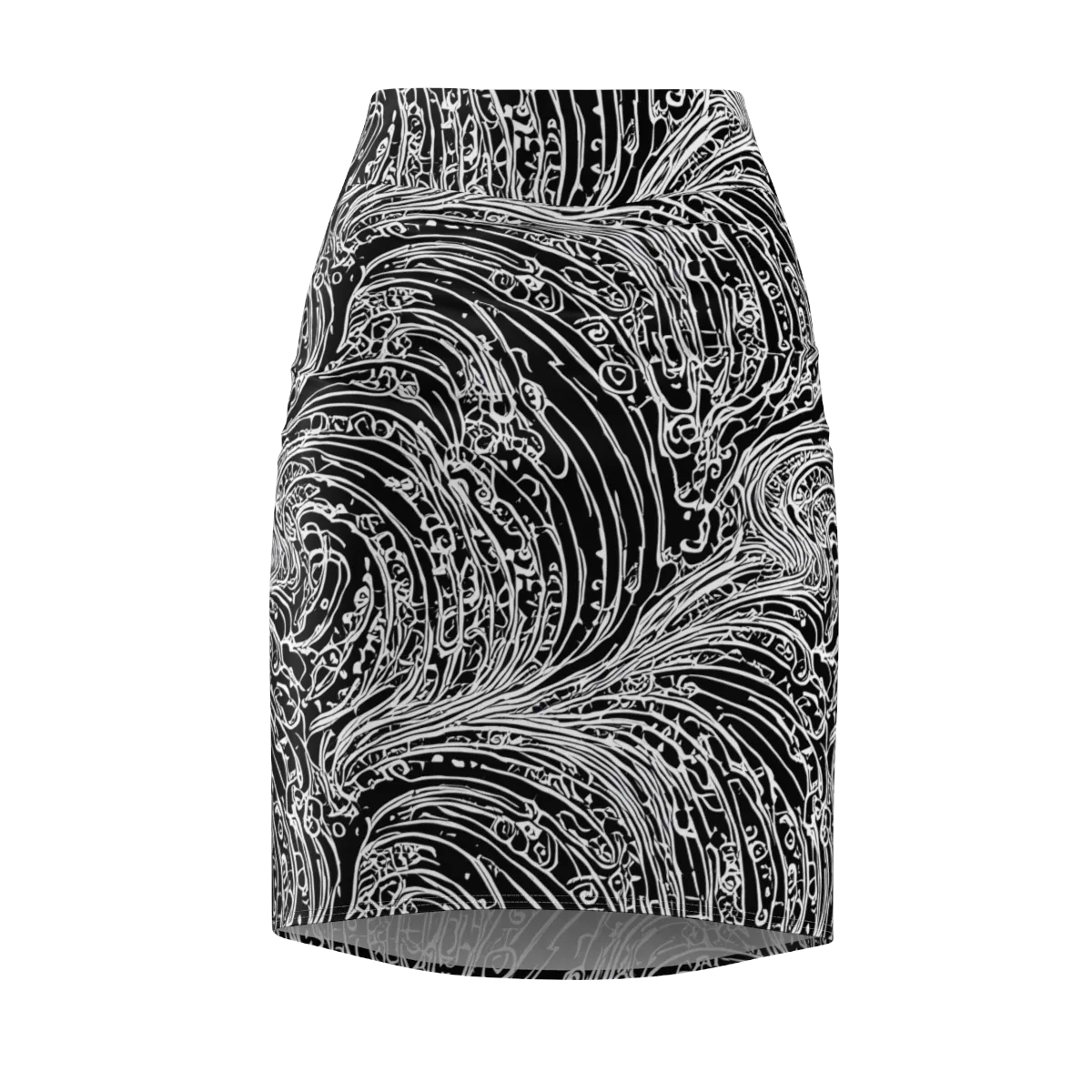 Stellar Tsunami on Pencil Skirt — Front