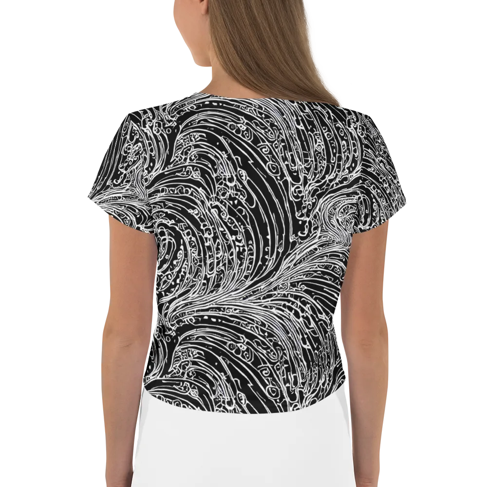 Stellar Tsunami on Crop Tee — Back