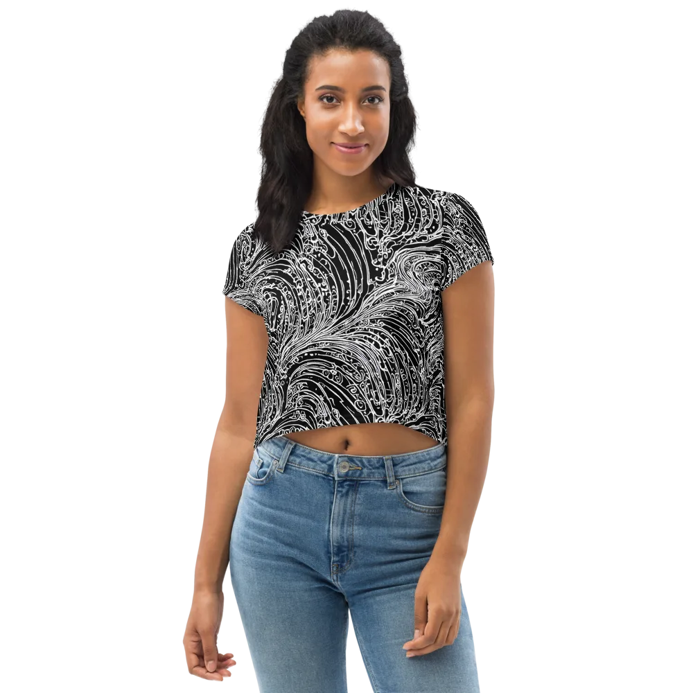 Stellar Tsunami on Crop Tee — Front