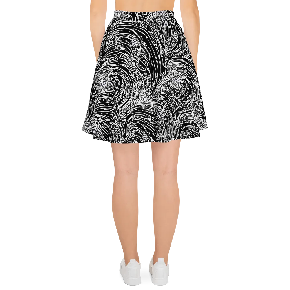 Stellar Tsunami on Skater Skirt — Back