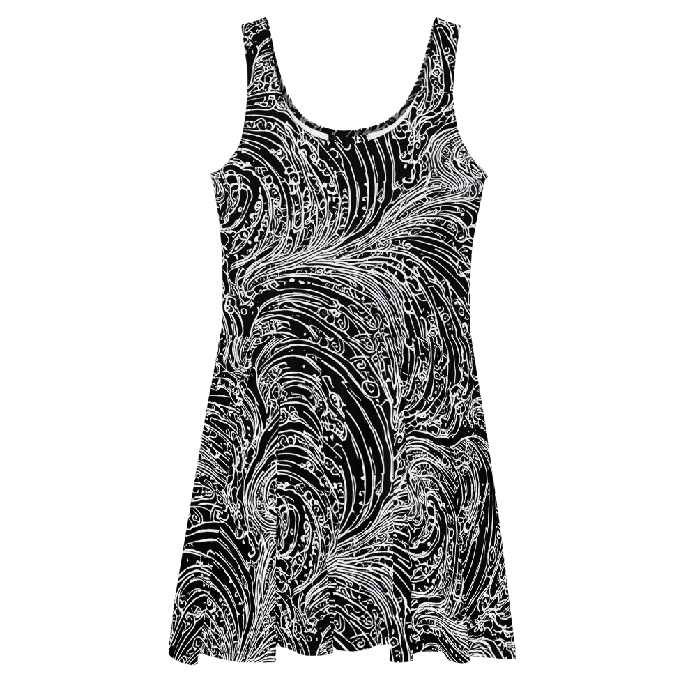 Stellar Tsunami on Skater Dress — Front