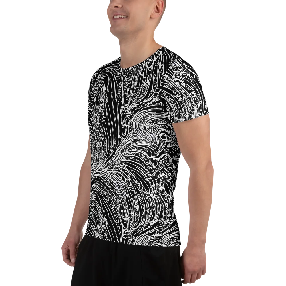 Stellar Tsunami on Men's Athletic T-Shirt — Left