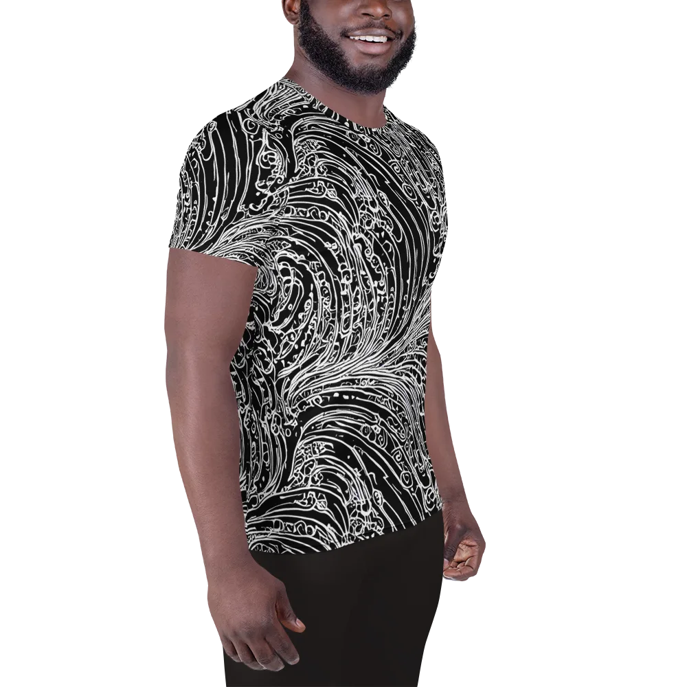 Stellar Tsunami on Men's Athletic T-Shirt — Right